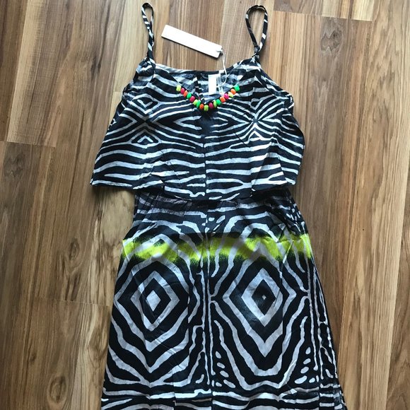 Line & Dot Zebra Print Neon Maxi - Picture 7 of 10